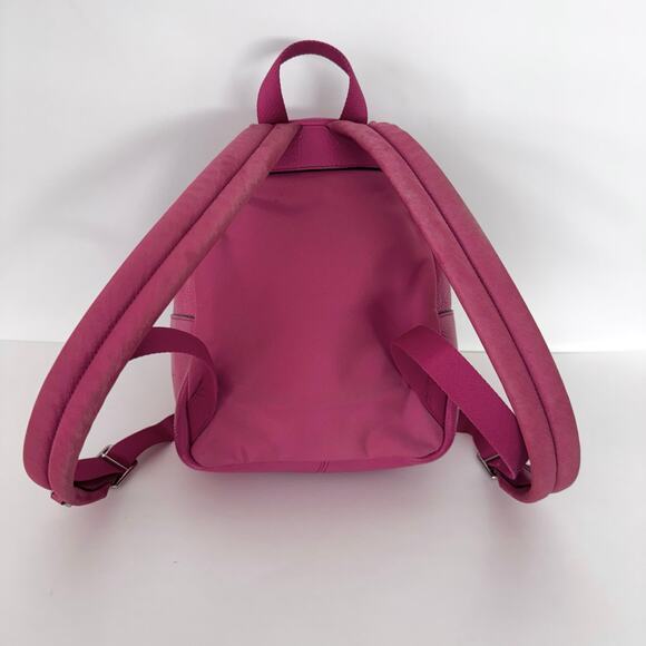 Coach Charlie Mini Backpack in Pebble Leather and Nylon Pink F38263 main image 10